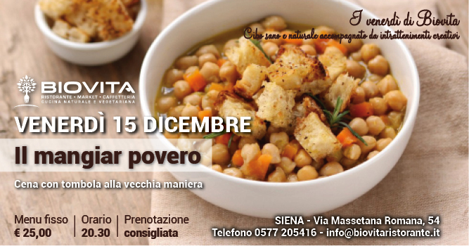 15 dicembre – Il mangiar povero